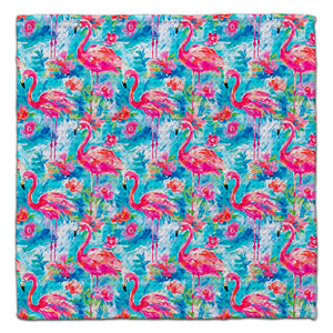 All Over Print Flamingo's Eco-Friendly Washcloth