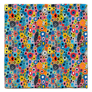 Abstract Black w/Color Circles Eco-Friendly Washcloth