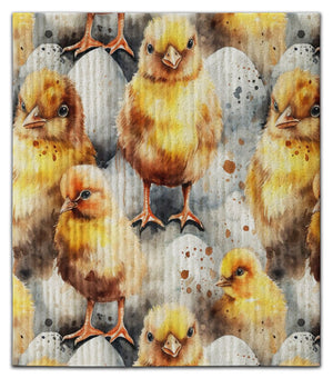 Baby Chicks Dishcloth