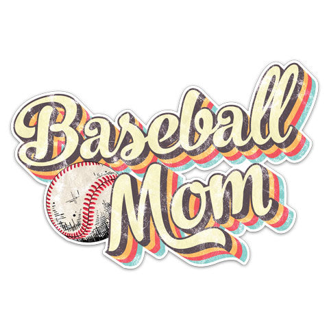 Baseball Mom custom vinyl decal sticker 11 x 4.25 Travel Ball Little  League Sports - Minglewood Trading