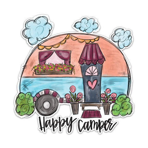 camper clipart Happy Camper" Vinyl Decal by CJ Bella Co – CJ Bella Co