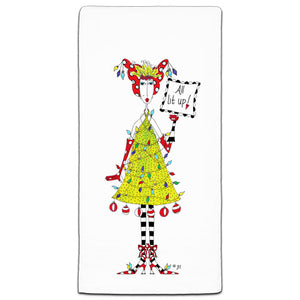 "All Lit Up" Dolly Mama's by Joey Flour Sack Towel