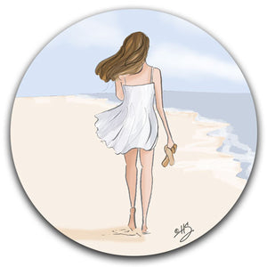 RH2-125-Beach Walks are Good for the Soul Rose-Hill-Car-Coaster-CJ-Bella-Co-Beach