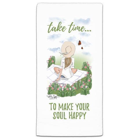 Honey Dew Gifts, Happy Harvest, Flour Sack Towel, 27 inch by 27 inch