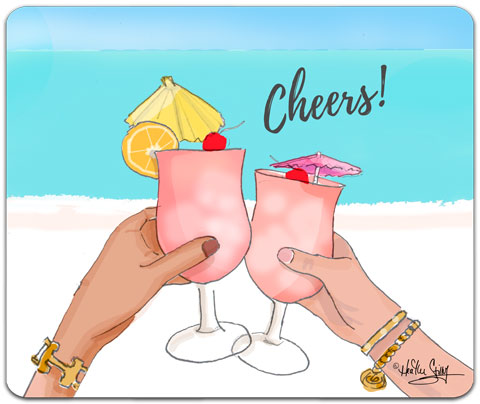 "Cheers" Mouse Pad by Heather Stillufsen