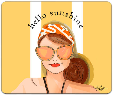 "Hello Sunshine" Mouse Pad by Heather Stillufsen
