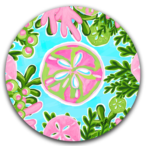 Sand Dollar Car Coaster by Tracey Gurley – CJ Bella Co.