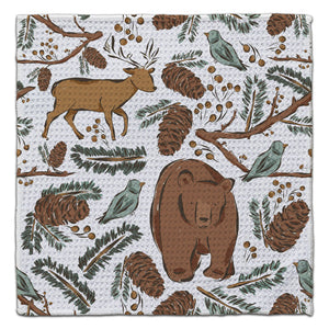 Bear, Deer & Bird Eco-Friendly Washcloth