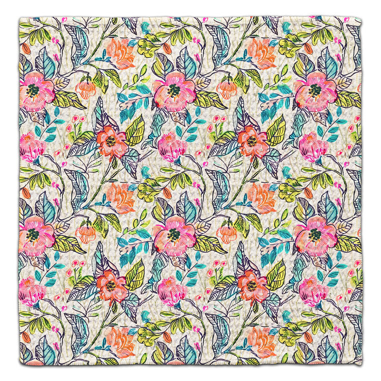 Tea Poppies Eco-Friendly Washcloth - CJ Bella Co.