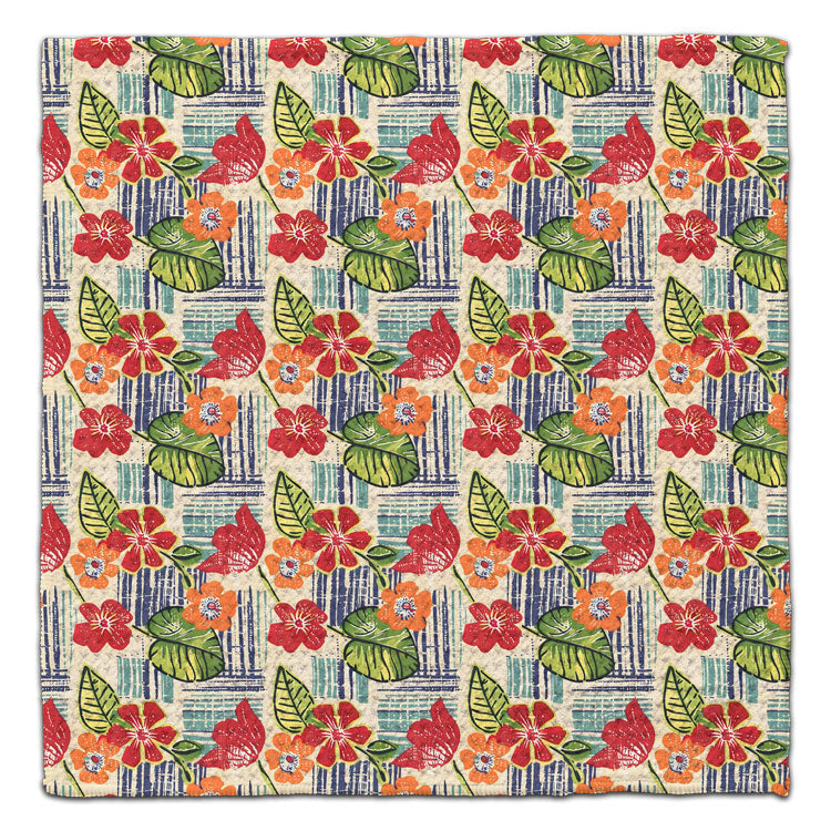 Plaid Nasturtium Eco-Friendly Washcloth