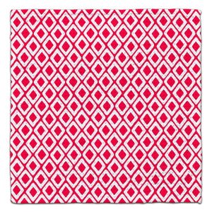 Red Geo Double Diamonds Eco-Friendly Washcloth