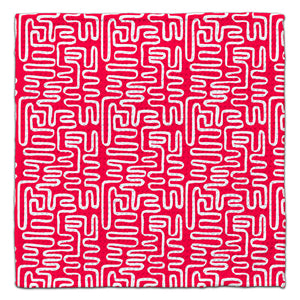 Red Geo Pipes Eco-Friendly Washcloth
