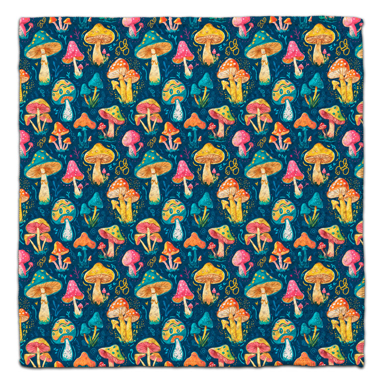 Trippy Mushrooms Eco-Friendly Washcloth