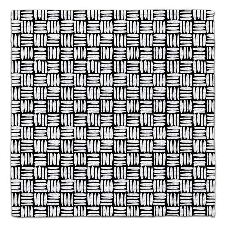 Black & White Basketweave Eco-Friendly Washcloth - CJ Bella Co.