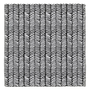 Black & White Herringbone Eco-Friendly Washcloth - CJ Bella Co.