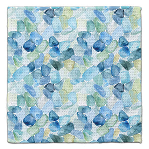 Sea Glass Blues Eco-Friendly Washcloth