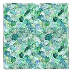 Sea Glass Greens Eco-Friendly Washcloth - CJ Bella Co.