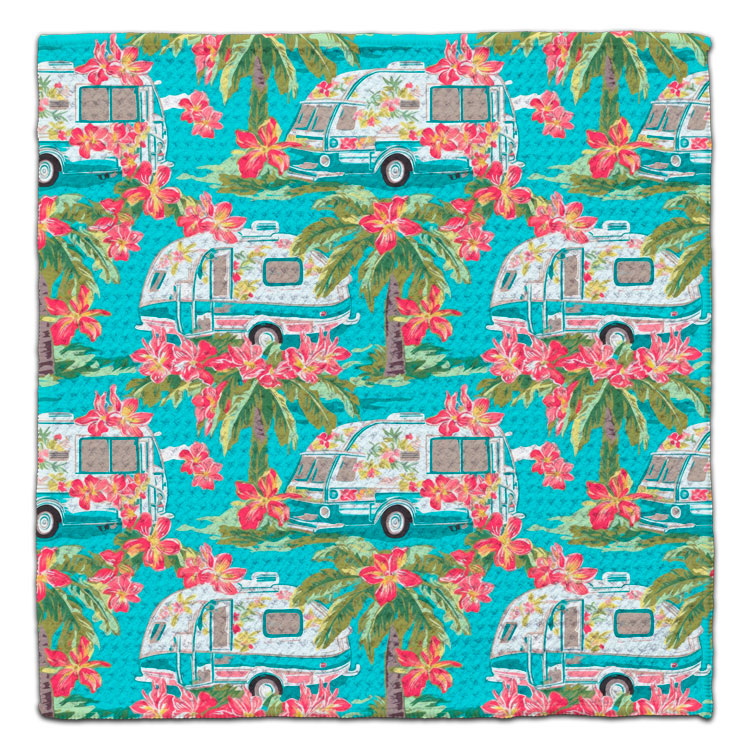 Camper w/Palm Tree Eco-Friendly Washcloth - CJ Bella Co.