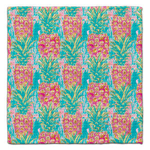 Pineapple Gold/Teal Eco-Friendly Washcloth