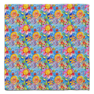 Flowers Abstract w/Watercolor Eco-Friendly Washcloth