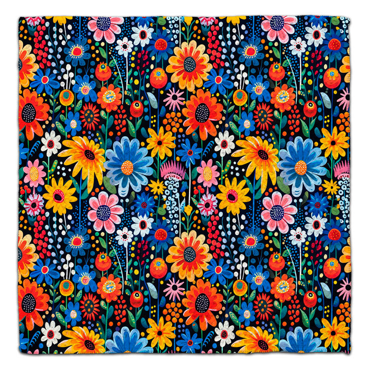 Flowers Midnight Garden Eco-Friendly Washcloth