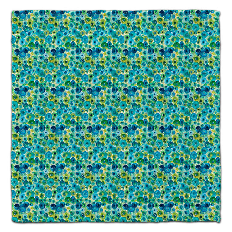 Blue/Green Ink Blobs Eco-Friendly Washcloth