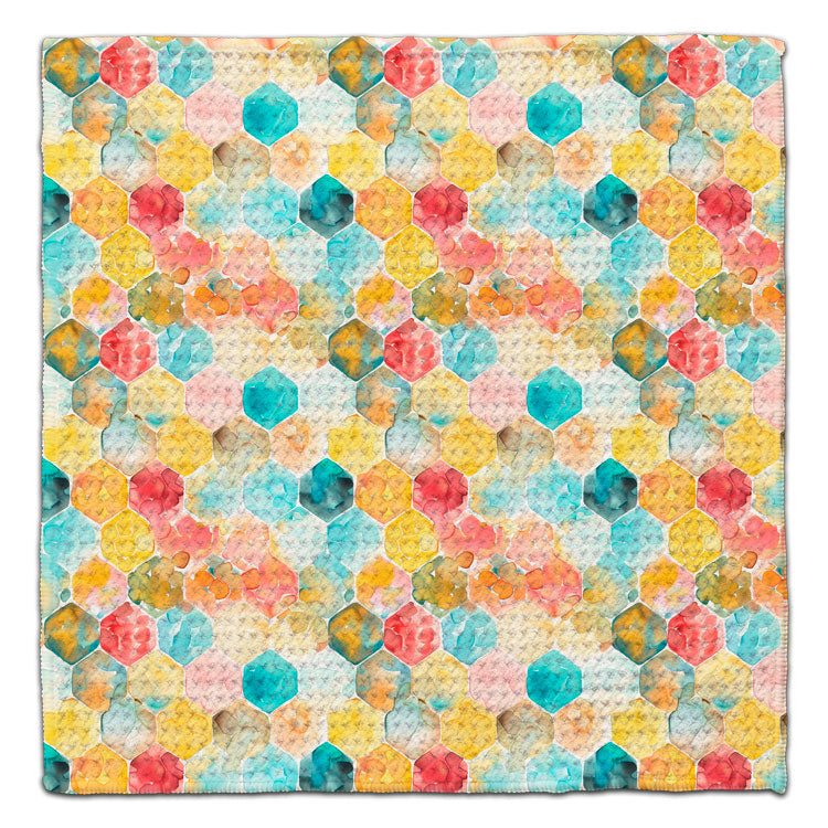 Honeycomb Pink/Blue Eco-Friendly Washcloth
