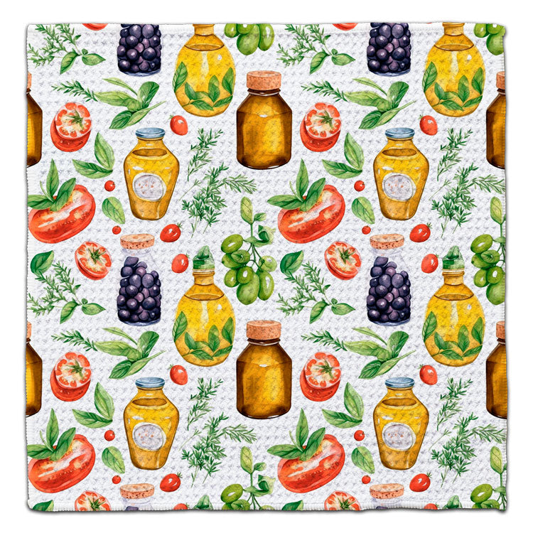 Olive Oil Jars Eco-Friendly Washcloth