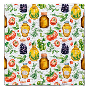 Olive Oil Jars Eco-Friendly Washcloth