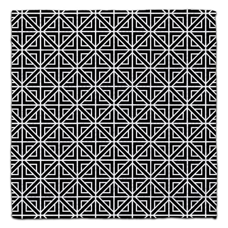 Black & White Squares & Diamonds Eco-Friendly Washcloth - CJ Bella Co.