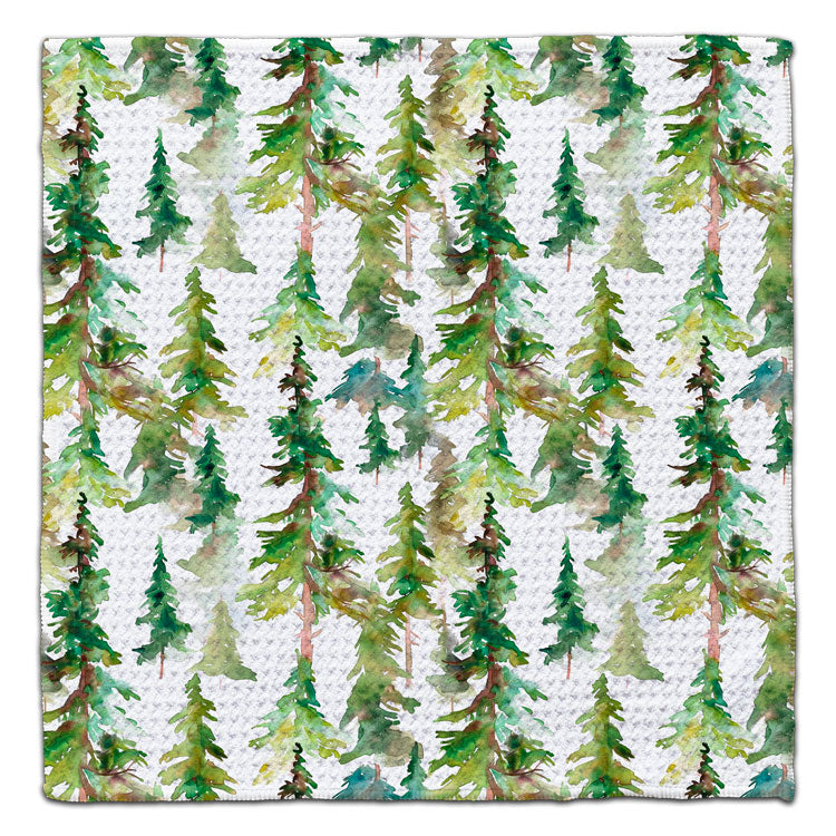 Green Pine Trees Eco-Friendly Washcloth - CJ Bella Co.