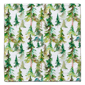 Green Pine Trees Eco-Friendly Washcloth - CJ Bella Co.