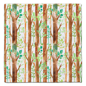 Forest Trees Lt. Brown Eco-Friendly Washcloth