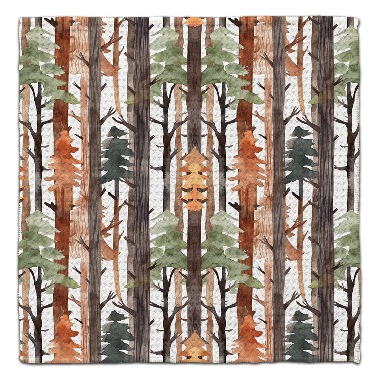 Forest Trees Dk. Brown Eco-Friendly Washcloth