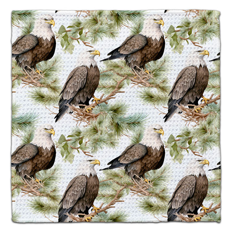 Eagles on Branches Eco-Friendly Washcloth - CJ Bella Co.