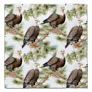 Eagles on Branches Eco-Friendly Washcloth - CJ Bella Co.