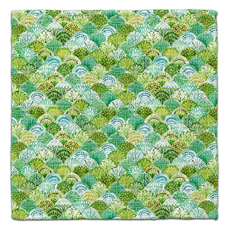Green Scallops Eco-Friendly Washcloth