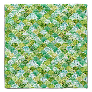 Green Scallops Eco-Friendly Washcloth