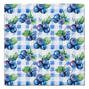 Plaid Blueberries Eco-Friendly Washcloth