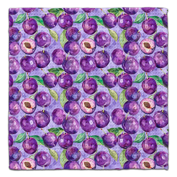 Purple Background Plums Eco-Friendly Washcloth