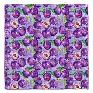 Purple Background Plums Eco-Friendly Washcloth