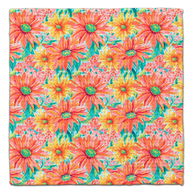 Orange Sunflowers Eco-Friendly Washcloth
