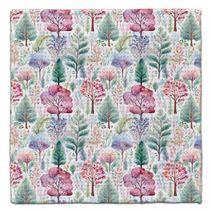 Multi Color Trees Eco-Friendly Washcloth