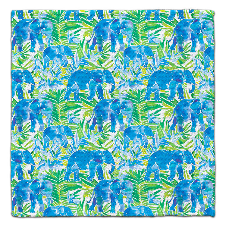 Blue Elephants Eco-Friendly Washcloth