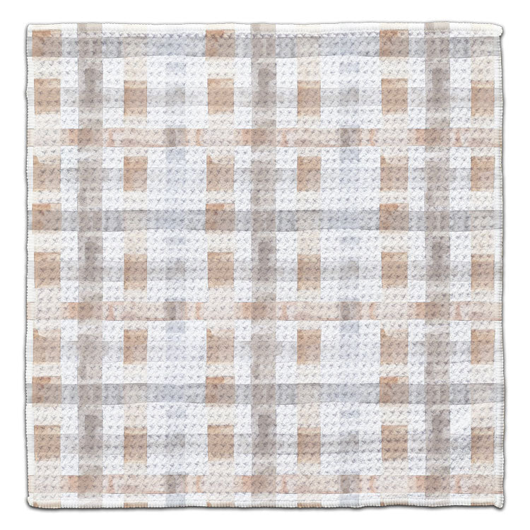 Beige Tartan Eco-Friendly Washcloth - CJ Bella Co.