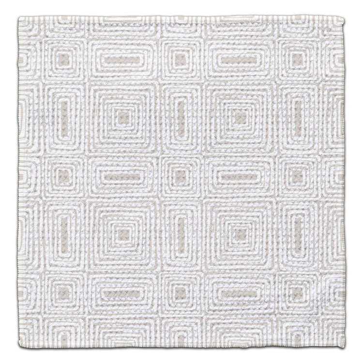 Beige Boho Rectangles Eco-Friendly Washcloth