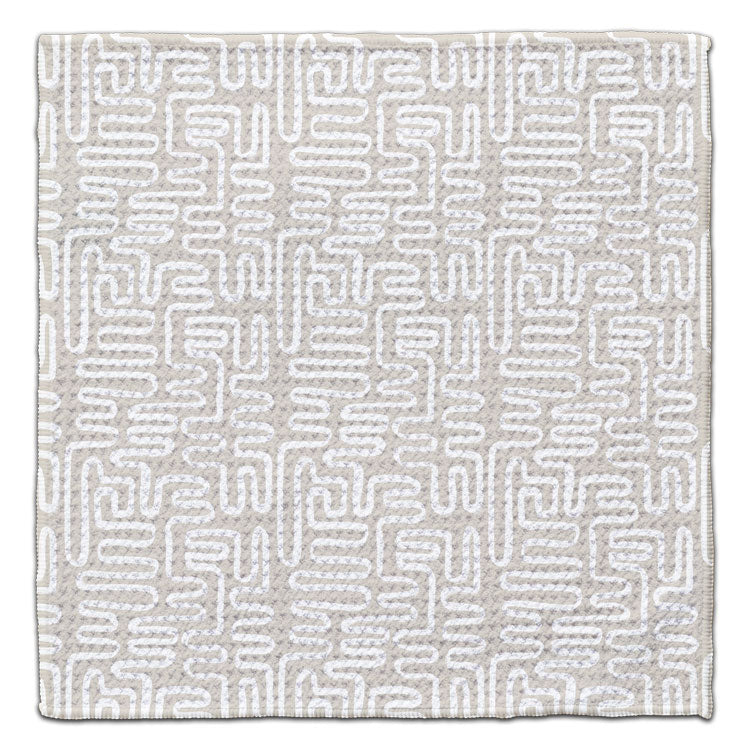 Beige Geo Pipes Eco-Friendly Washcloth - CJ Bella Co.