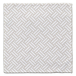 Beige Geo Double Line Weave Eco-Friendly Washcloth