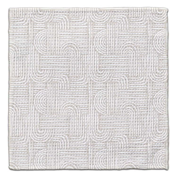 Beige Geo J Lines Eco-Friendly Washcloth