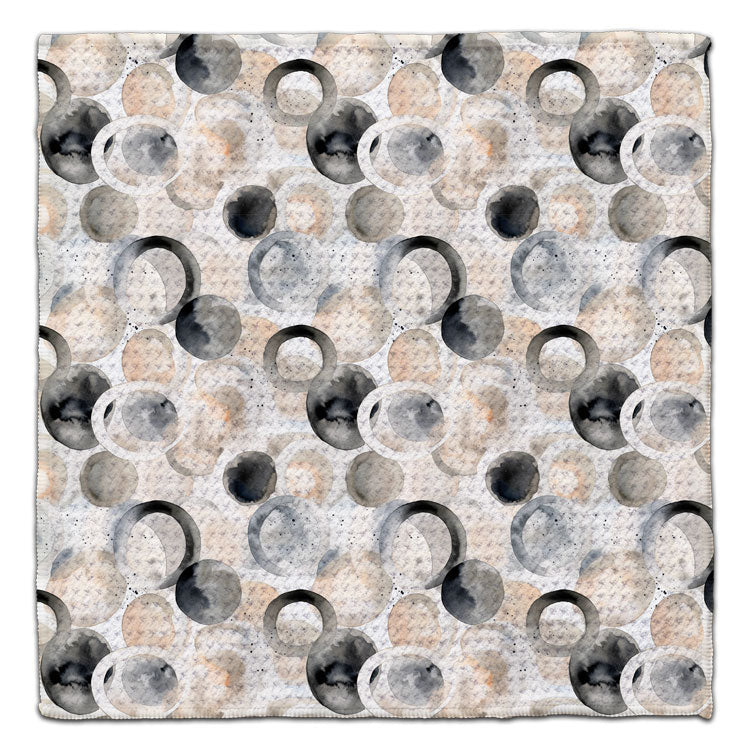 Beige Geo Circles Eco-Friendly Washcloth - CJ Bella Co.